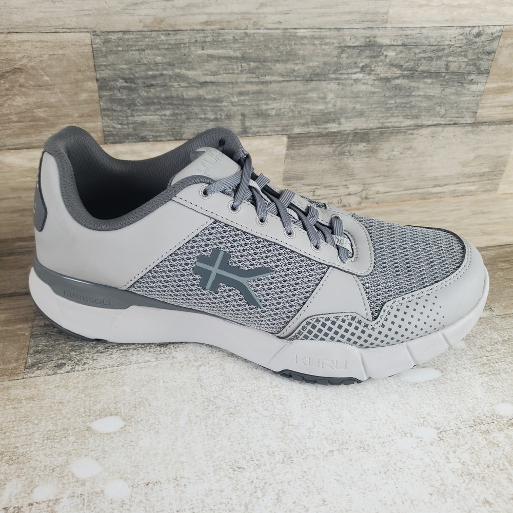 KURU Quantum 2.0 Mens Shoes Sz 11.5 W Running Storm Gray Mesh Lace Up Sneakers